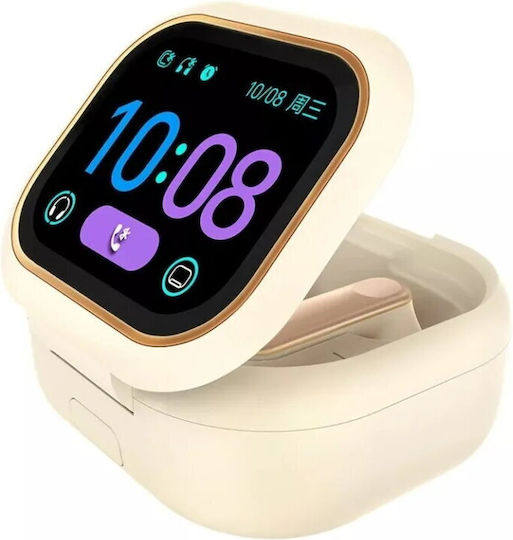 Honor Choice Cubuds Casti Bluetooth Handsfree cu Rezistență la Transpirație și Husă de Încărcare Crem