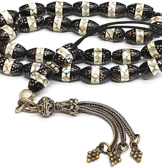 Roloi Komboloi Worry Beads with 27 Beads Made of Yusuri Length 27cm Multicolour