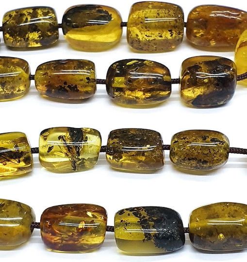 Roloi Komboloi Worry Beads with 25 Amber Beads Length 33cm Multicolour