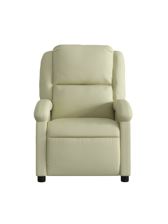 Scaun De Relaxare Relaxează-Te Cu Puf Din Piele Naturală Crem 70x86.5x99.5cm