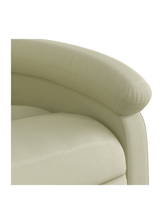 Scaun De Relaxare Relaxează-Te Cu Puf Din Piele Naturală Crem 70x86.5x99.5cm