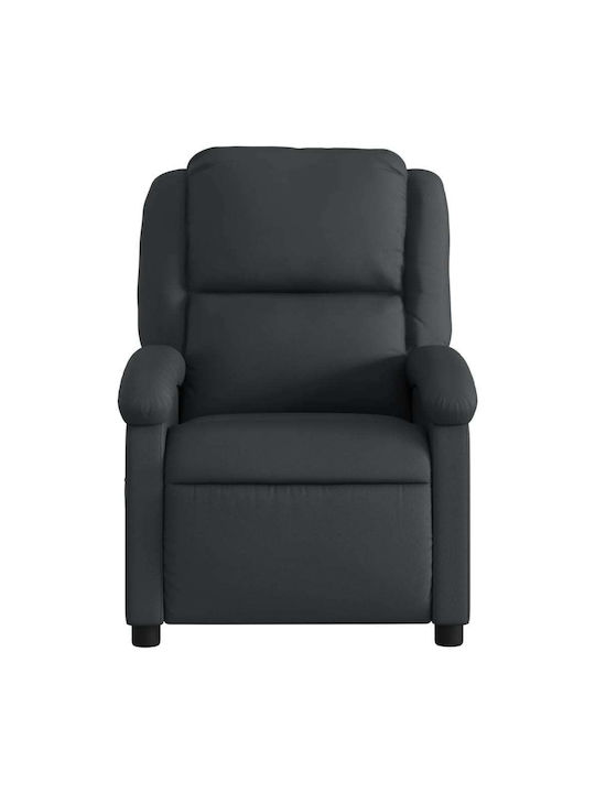 Relax Sessel aus Echtem Leder Schwarz 71x86.5x99.5cm