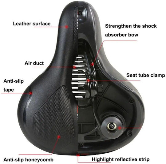 Schwarz Fahrradsattel