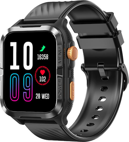 BlackView W10 Pro 46mm Smartwatch with Heart Rate Monitor Black