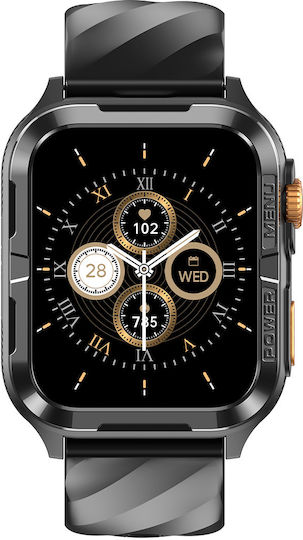 BlackView W10 Pro 46mm Smartwatch with Heart Rate Monitor Black