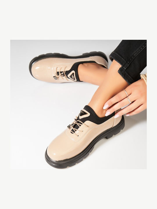Women's Oxfords in Beige Colour