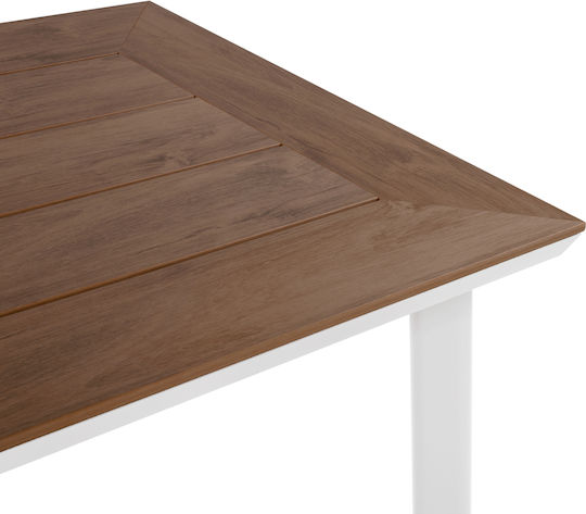 Set Dining de Exterior Berg 5 Piese Alb