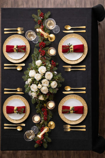 SteweHome Black Tablecloth 160x220cm