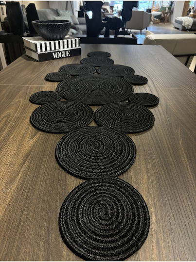 SteweHome Baumwoll Läufer Schwarz 120x45cm