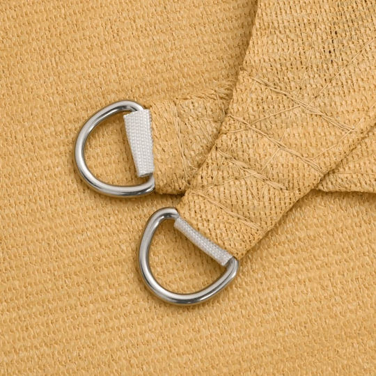 vidaXL Square Beige Shade Sail 5x5m 160gr/m²