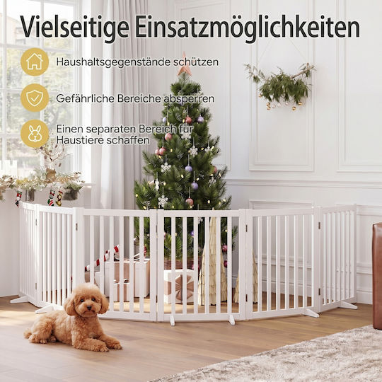 Costway Hundetür in Weißes Farbe