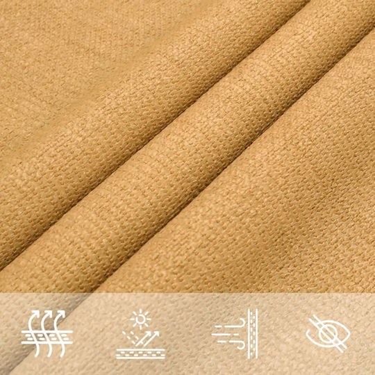 vidaXL Square Beige Shade Sail 5x5m 160gr/m²