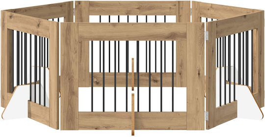 vidaXL Dog Door Made of Metal in Brown Colour 80 x 60 x 60 cm