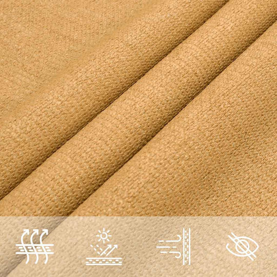 vidaXL Τρίγωνο Πανί Σκίασης Μπεζ 7m 160gr/m²