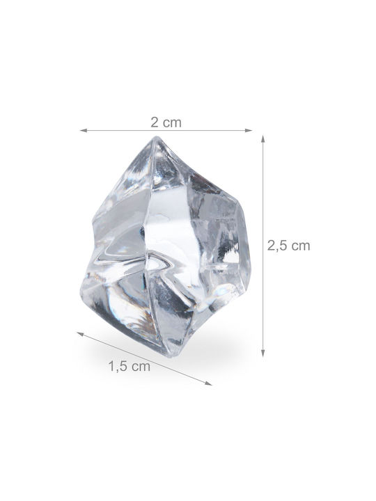 Set 180 Decorative Diamonds Relaxdays Transparent 2x1.5x2.5 Cm