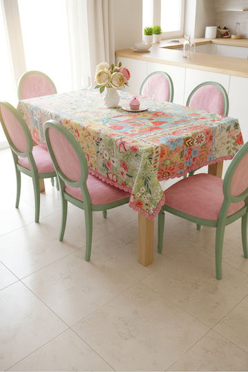 SteweHome Pink Tablecloth 140x140cm SteweHome Pink Tablecloth 140x140cm