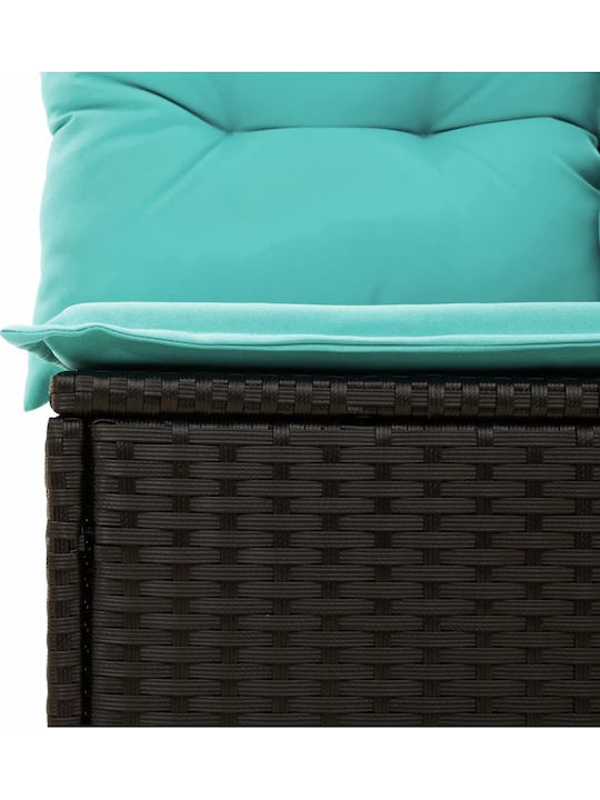 Outdoor Corner Sofa Rattan With Cushions 62x62x69cm