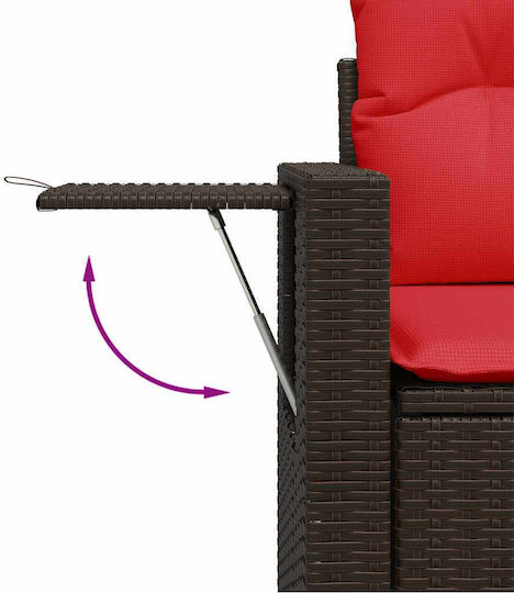 Set Cameră De Zi Pentru Exterior 7 Piese Maro Cu Perne