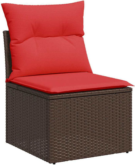 vidaXL Garden & Outdoor Furniture Set Living Room 7 Pieces Brown with Pillows