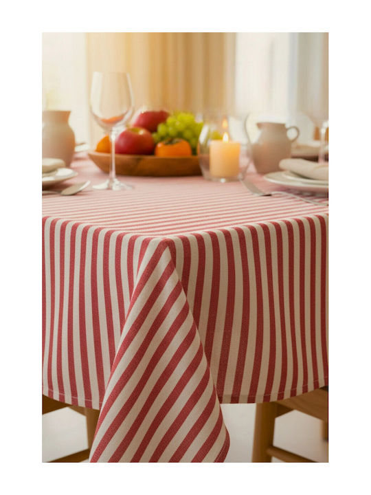 SteweHome Baumwolle Strick Tischdecke Rot 160x260cm