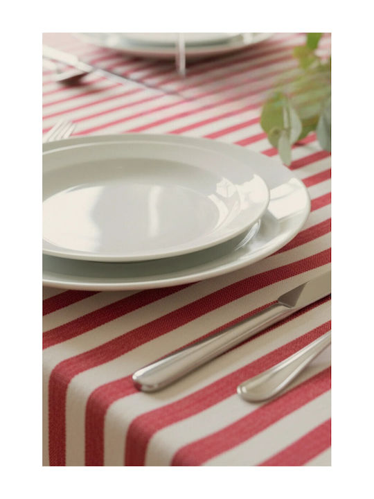 SteweHome Baumwolle Strick Tischdecke Rot 160x260cm