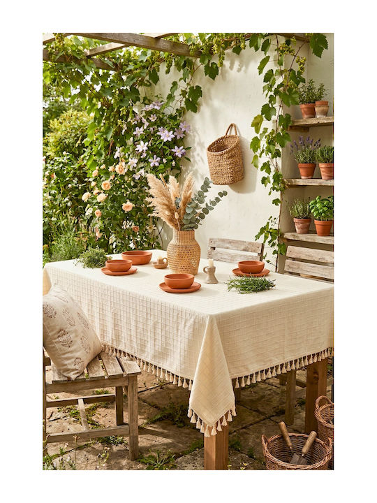 SteweHome Linen Beige Tablecloth 140x180cm