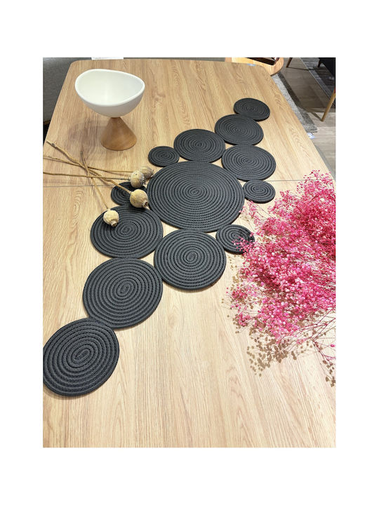 SteweHome Runner Bumbac Gri 120x45 cm