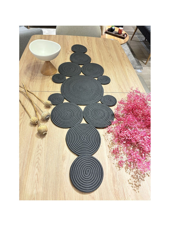 SteweHome Runner Bumbac Gri 120x45 cm