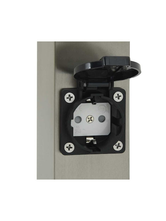 vidaXL Φωτιστικό Κολωνάκι Εξωτερικού Χώρου 40W IP44 για Ντουί E27 Ασημί