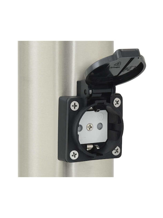 vidaXL Φωτιστικό Κολωνάκι Εξωτερικού Χώρου 40W IP44 για Ντουί E27 Ασημί