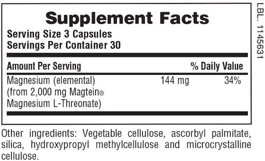 Nature's Plus Magtein Magnesium L-Threonat 90 Kapseln