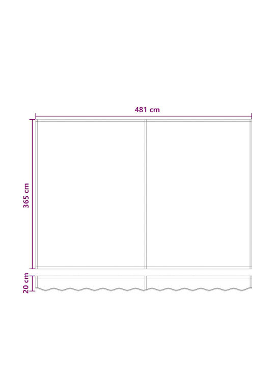 vidaXL Cort Terasă Roz 5x3.5m