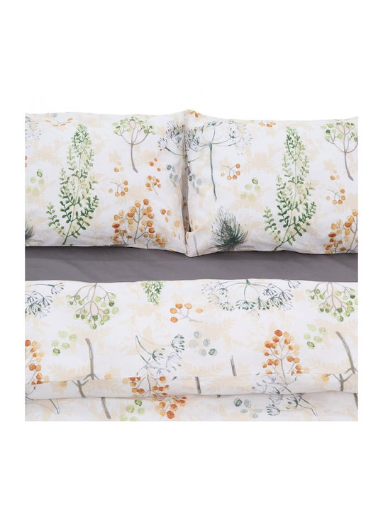 Heinner King Size Bed Sheets Set With Rubber Hugger 180x200cm Summ (4pcs)