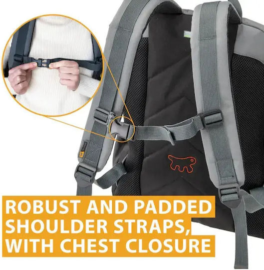 Ferplast Waterproof Backpack for Carrying Dog / Cat up to 10kg Gray