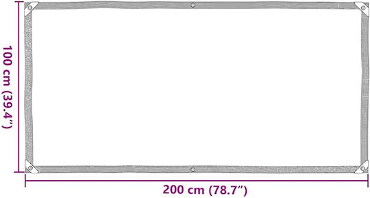 vidaXL Waterproof Tarpaulin 2x1m Transparent