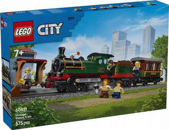 LEGO City Ретро Парен Локомотив Влак за 7+ Години 575 Бройки