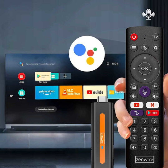 Zenwire TV-Box Zencast TV98 H618 8743978 4K Ultra HD mit Wi-Fi 2GB Arbeitsspeicher und 16GB Speicher mit Betriebssystem Android 14.0 und Google Assistant