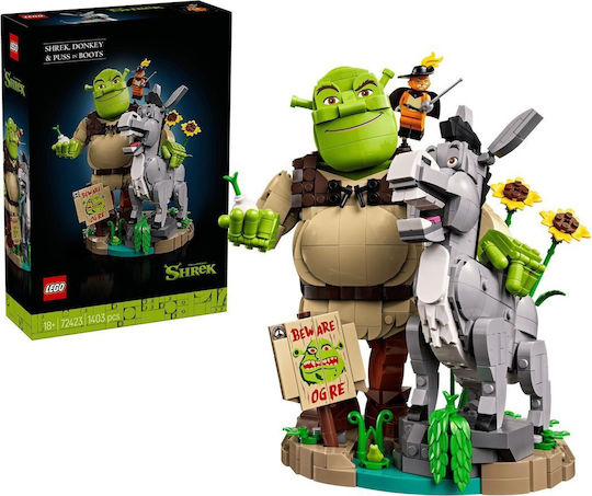 LEGO Icons Shrek, Donkey & Puss in Boots За 18+ Години 1403 Бройки