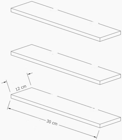Ράφι Λευκό 30x12x12εκ.