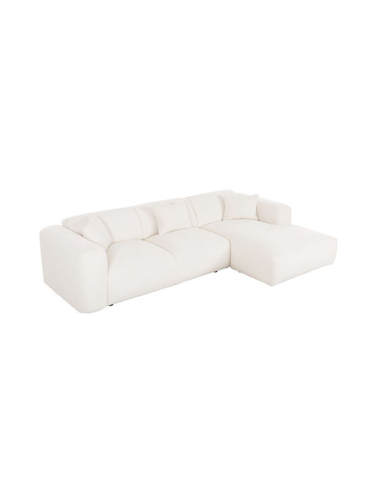 Bricken Corner Couch with Right Corner White 282x160x72 cm