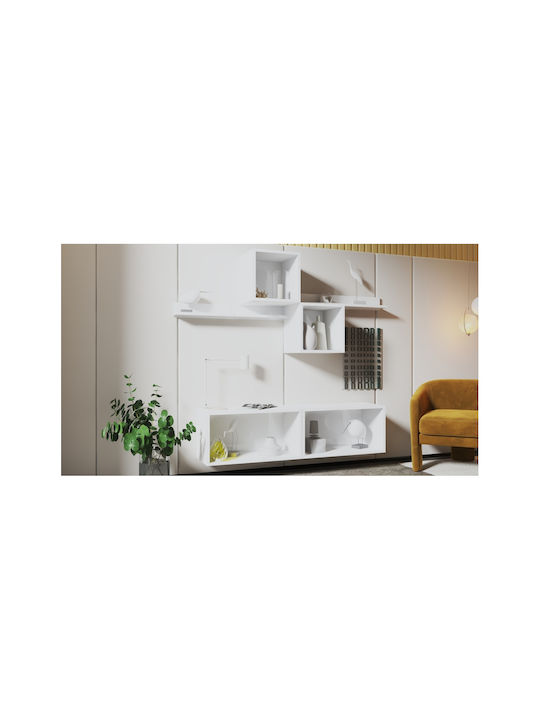 White Wall Cabinet 131x29.8x33.6cm