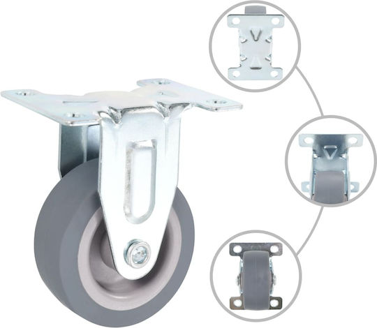 vidaXL Rubber Wheels 16 Pieces