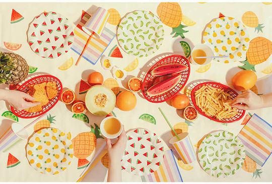 Party-Tischdecke Aus Papier Beiges Obst