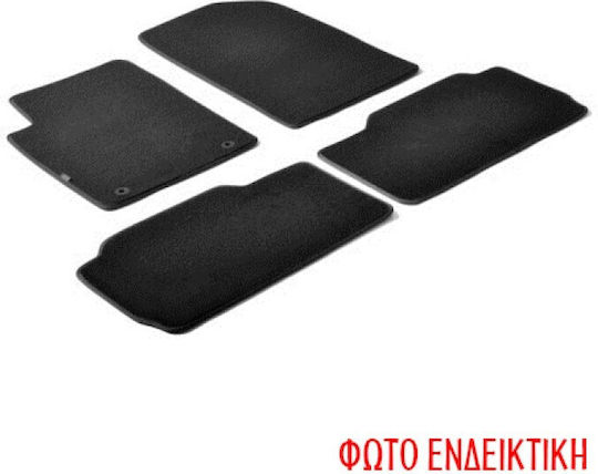 Lampa Satz Vorder- und Hintermatten 4Stück aus Teppichboden für Subaru Outback 2015+ Schwarz