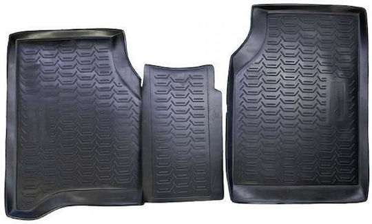 Novline Front Mats 2pcs Tray Type for Nissan Navara 2005+ Black