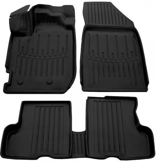 Race Axion Set of Front and Rear Mats 5pcs Tray Type for Dacia Duster 2018 Black