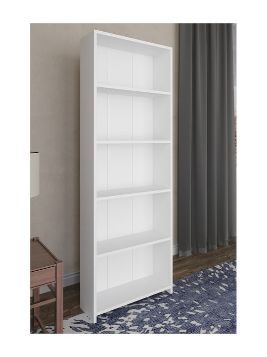 White Bookcase 56x20x169cm