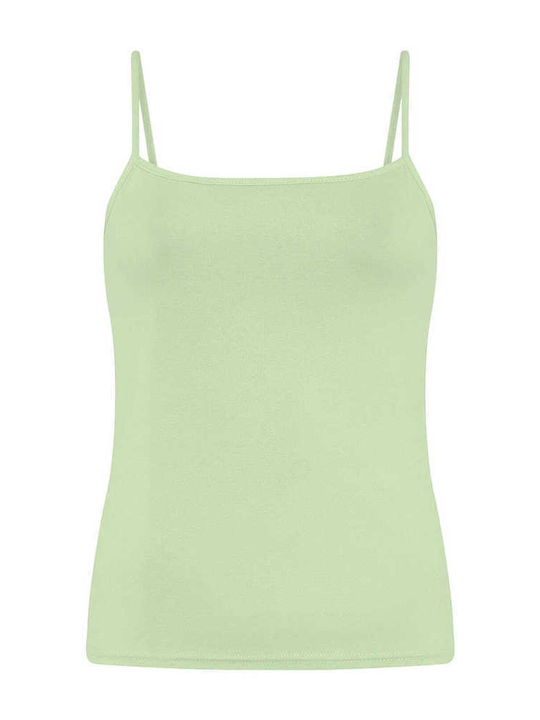 Celestino Women's Monochrome Mint Spaghetti Strap Blouse