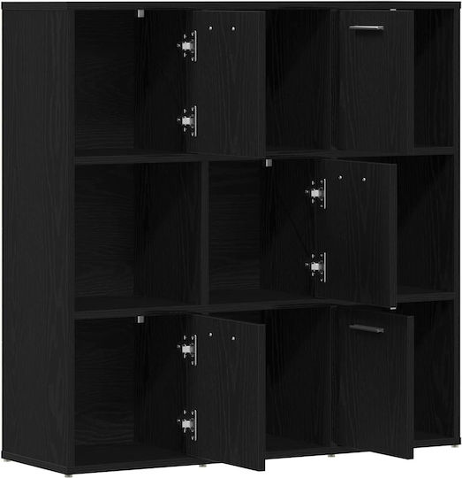 Етажерка Черен Дъб 90x28x90 см