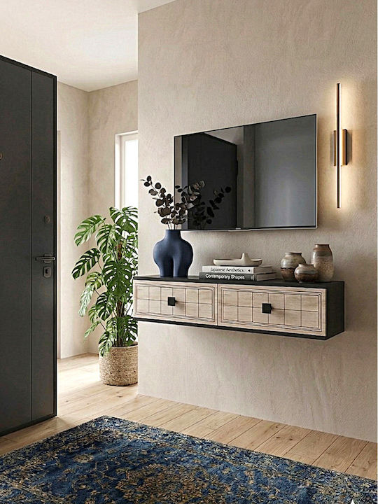 Έπιπλο Τηλεόρασης Γκρι Μ120xΠ30xΥ26cm